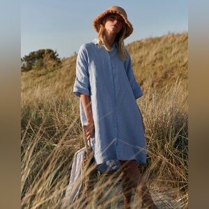 Sauths Gabi linen short sleeve dress